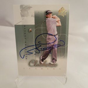 Bernhard Langer 2002 SP Authentic ' Clubhouse Leader ' Autograph #60SPA